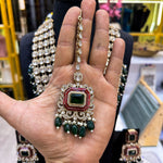 Load image into Gallery viewer, 4 Layer Kundan Polki Semi Bridal Long Necklace