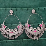 Load image into Gallery viewer, Anushka Ghungroo Chandbali - Pink