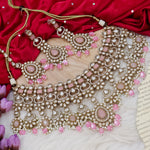 Load image into Gallery viewer, Ragish Semi Bridal Polki Set- Pink