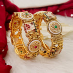 Load image into Gallery viewer, Rama Meenakari Brass kada