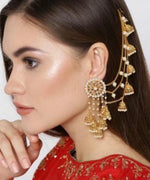 Load image into Gallery viewer, Tanushree Statement Jhumka With Heavy Kanchain