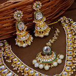 Load image into Gallery viewer, Ansha Long 2 Layer Heavy Set With Jhumka And Mangtika