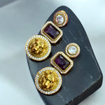 Load image into Gallery viewer, Sabya Inspired AD Designer Earrings- Purple