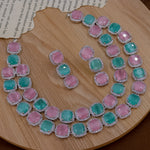 Load image into Gallery viewer, Tamia 2 Layer AD Choker - Pink Mint