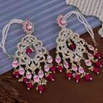 Load image into Gallery viewer, Suvarna Meenakari Chandbali with Kanchain