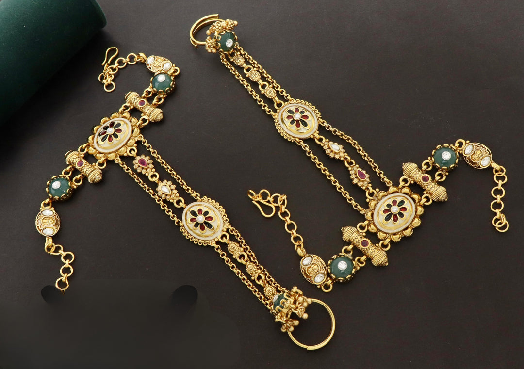 Anjali Premium Heritage Rajwadi Hathpanja - Pair