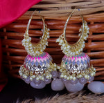 Load image into Gallery viewer, Jimmy Meenakari Hoop Jhumka