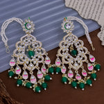 Load image into Gallery viewer, Suvarna Meenakari Chandbali with Kanchain