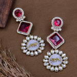 Load image into Gallery viewer, Johnna Sabya Designer Earrings - Red