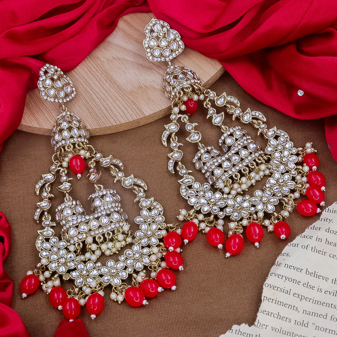 Jhoomar Long Kundan Chandbali