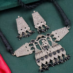 Load image into Gallery viewer, German Silver Choker with Earrings
