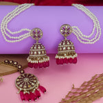 Load image into Gallery viewer, Yema Reverse AD Jhumka With Kaanchain & Teeka