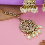 Load image into Gallery viewer, Vamna Reverse AD Jhumka With Kaanchain & Teeka