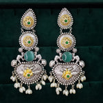 Load image into Gallery viewer, Lina Statement Trending Premium Brass Chandbali