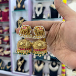 Load image into Gallery viewer, Ahana Brass High Gold Polish Jhumka