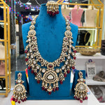 Load image into Gallery viewer, Yashvi Kundan Polki Semi Bridal Long Necklace