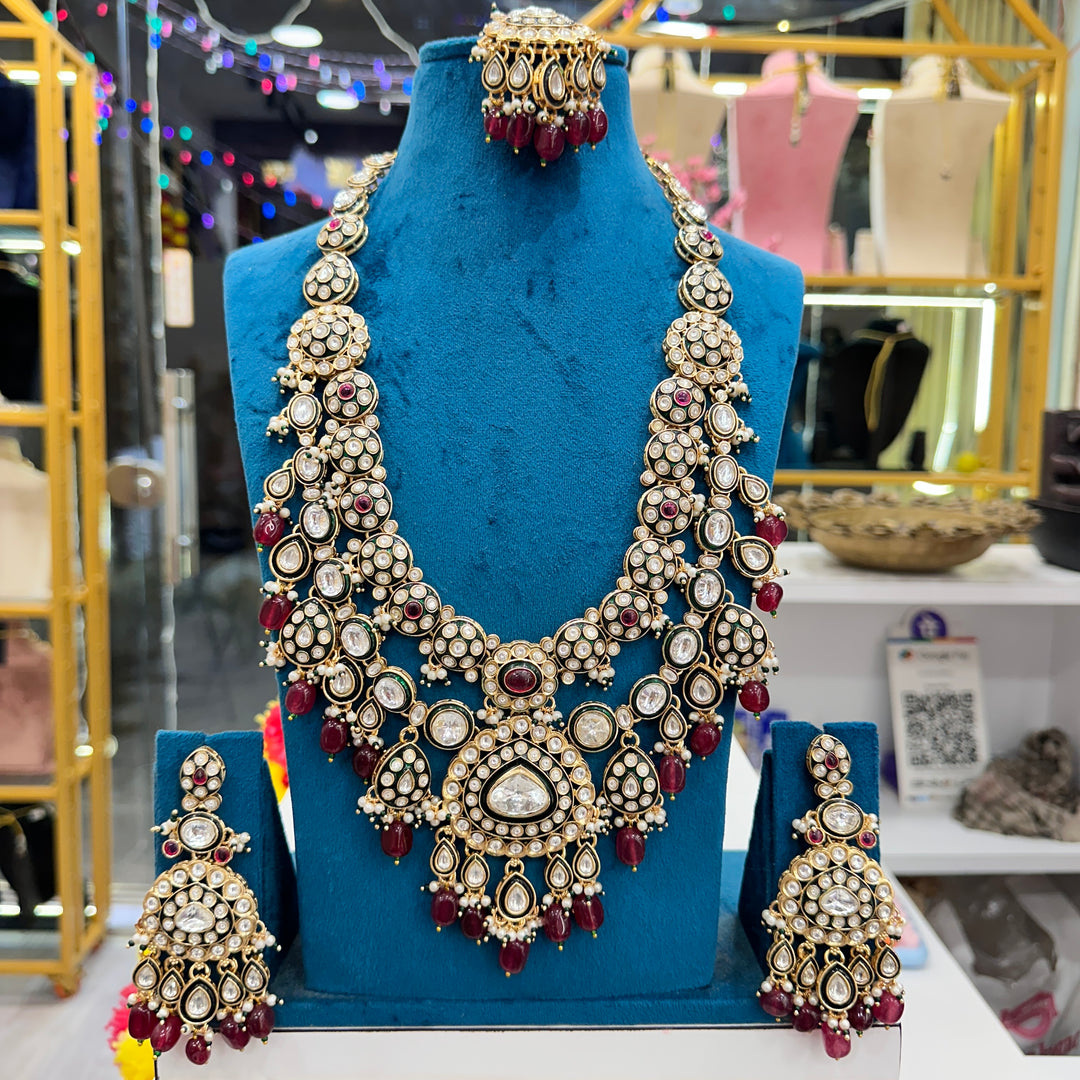 Yashvi Kundan Polki Semi Bridal Long Necklace