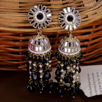 Load image into Gallery viewer, Divyakshi Mirror Jhumka With Glass Beads