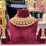 Load image into Gallery viewer, Premium High Gold Polish Elephant Rajwadi Necklace - Rani