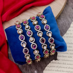 Load image into Gallery viewer, Trending Moissanite Designer Kada- Pack of 4- Ruby