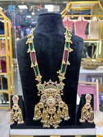 Load image into Gallery viewer, Manisha Heritage Long Statment Rajwadi Set