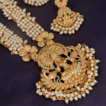 Load image into Gallery viewer, Yuvika Brass Rajwadi Long Moti Set