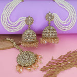 Load image into Gallery viewer, Viruna Reverse AD Jhumka With Kaanchain & Teeka