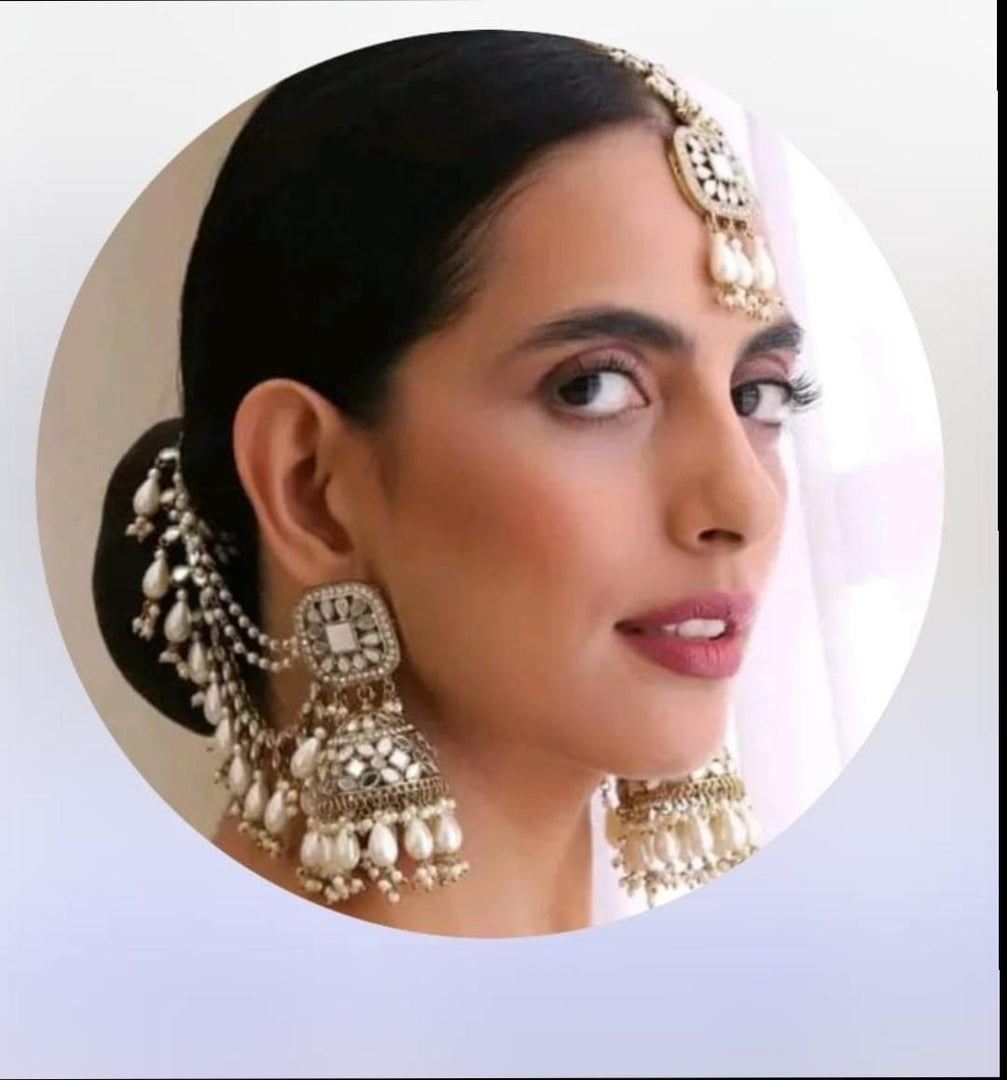 Bahubali Jhumka With Teeka