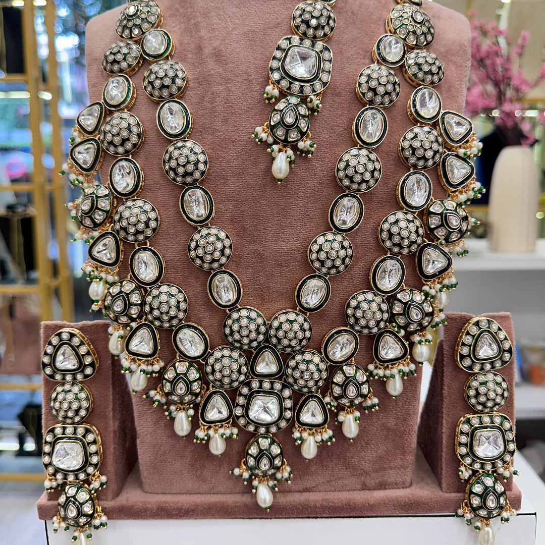 Bindya Kundan Polki Semi Bridal Necklace - White