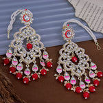 Load image into Gallery viewer, Suvarna Meenakari Chandbali with Kanchain