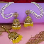 Load image into Gallery viewer, Yema Reverse AD Jhumka With Kaanchain & Teeka