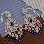 Load image into Gallery viewer, Suvarna Meenakari Chandbali with Kanchain