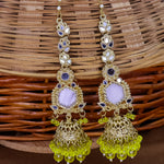 Load image into Gallery viewer, Swati MOP jhumka With long Kaanchain