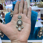 Load image into Gallery viewer, Ufi Moissianite Choker With Earring Qnd Mangtika