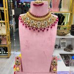 Load image into Gallery viewer, Shreya Semi Bridal Rajwadi Necklace Set