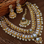 Load image into Gallery viewer, Ansha Long 2 Layer Heavy Set With Jhumka And Mangtika