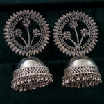 Load image into Gallery viewer, Oxidise Silver Jhumka