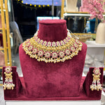 Load image into Gallery viewer, Premium High Gold Polish Elephant Rajwadi Necklace - Rani