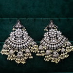 Load image into Gallery viewer, Black Polish Chandbali
