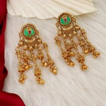 Load image into Gallery viewer, Afreen Heritage Brass Earrings With Ghungroo Latakan