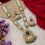 Load image into Gallery viewer, Ishita Rajkot Style Long Moti Rajwadi Set