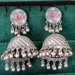 Load image into Gallery viewer, Black Polish Ghungroo Jhumka