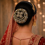 Load image into Gallery viewer, Pooh Polki Kundan Hair Bun