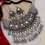 Load image into Gallery viewer, Statemnt Oxidise Choker With Mirror Latakan choker