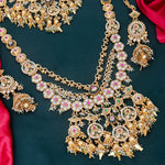 Load image into Gallery viewer, Full Premium Bridal Heritage Necklace With Long and Short + Earrings +Sheeshpati+ Hathpanja + Nath+ Bajuband