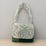 Load image into Gallery viewer, Designer Crystal  Clutch - Green