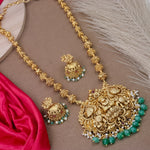 Load image into Gallery viewer, Lakshmi Long Mala Set (Brass Quality)