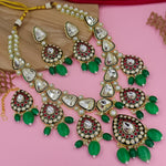 Load image into Gallery viewer, Sophie Premium Long Polki Necklace