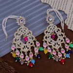 Load image into Gallery viewer, Suvarna Meenakari Chandbali with Kanchain