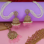 Load image into Gallery viewer, Yema Reverse AD Jhumka With Kaanchain & Teeka